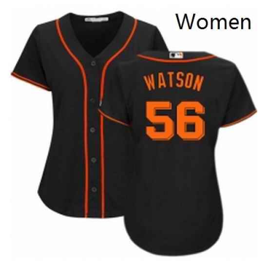 Womens Majestic San Francisco Giants 56 Tony Watson Authentic Black Alternate Cool Base MLB Jersey